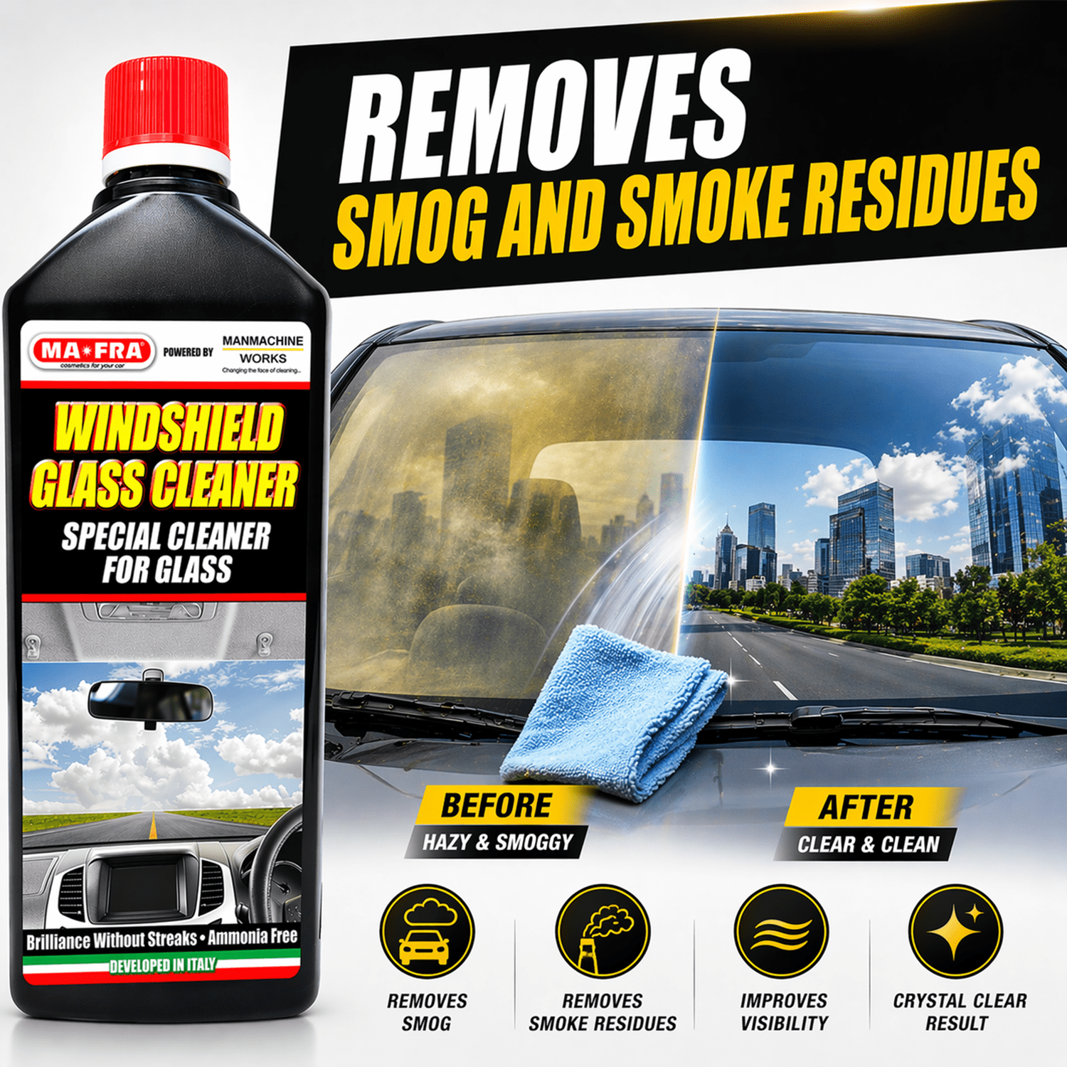 Mafra Windshield Glass Cleaner And Glass Cleaner For Professional Glass Care - Detailing Essentials