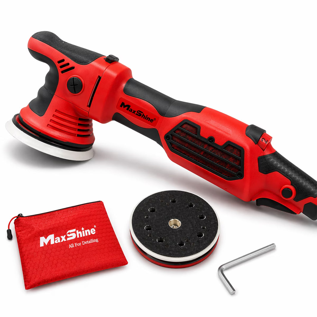 Maxshine 15mm Brushless Dual Action Polisher | 1200W AC Motor | Low Noise | Smooth Start | Variable Speed | Ergonomic Grip | Professional Car & Bike Detailing Tool