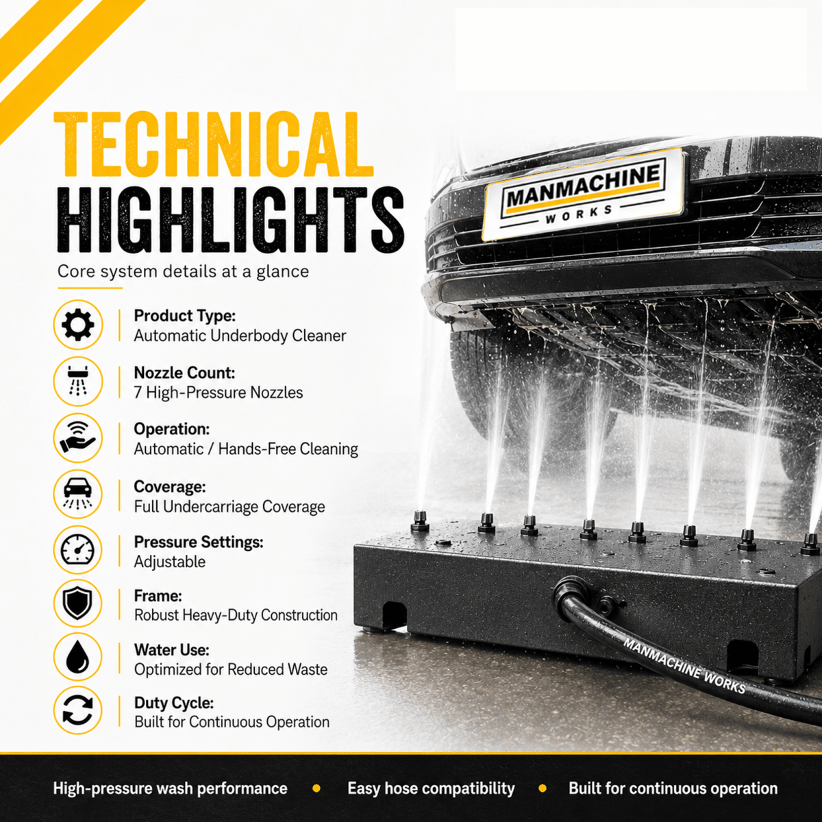 Manmachineworks 7 Nozzle Automatic Underbody Cleaner - Detailing Essentials