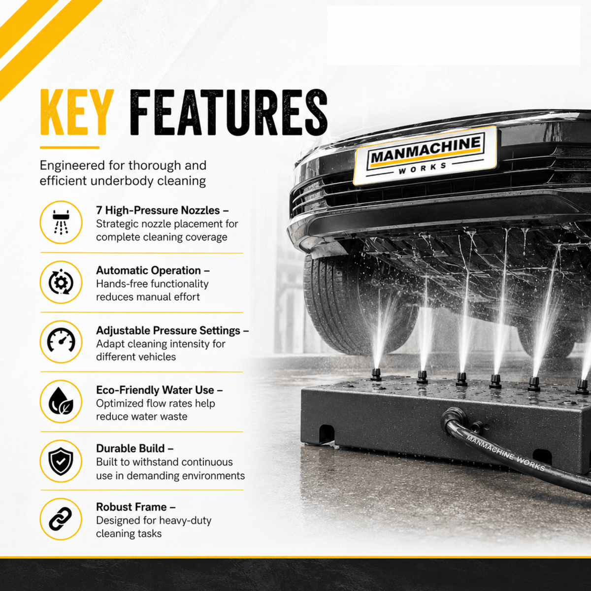 Manmachineworks 7 Nozzle Automatic Underbody Cleaner - Detailing Essentials