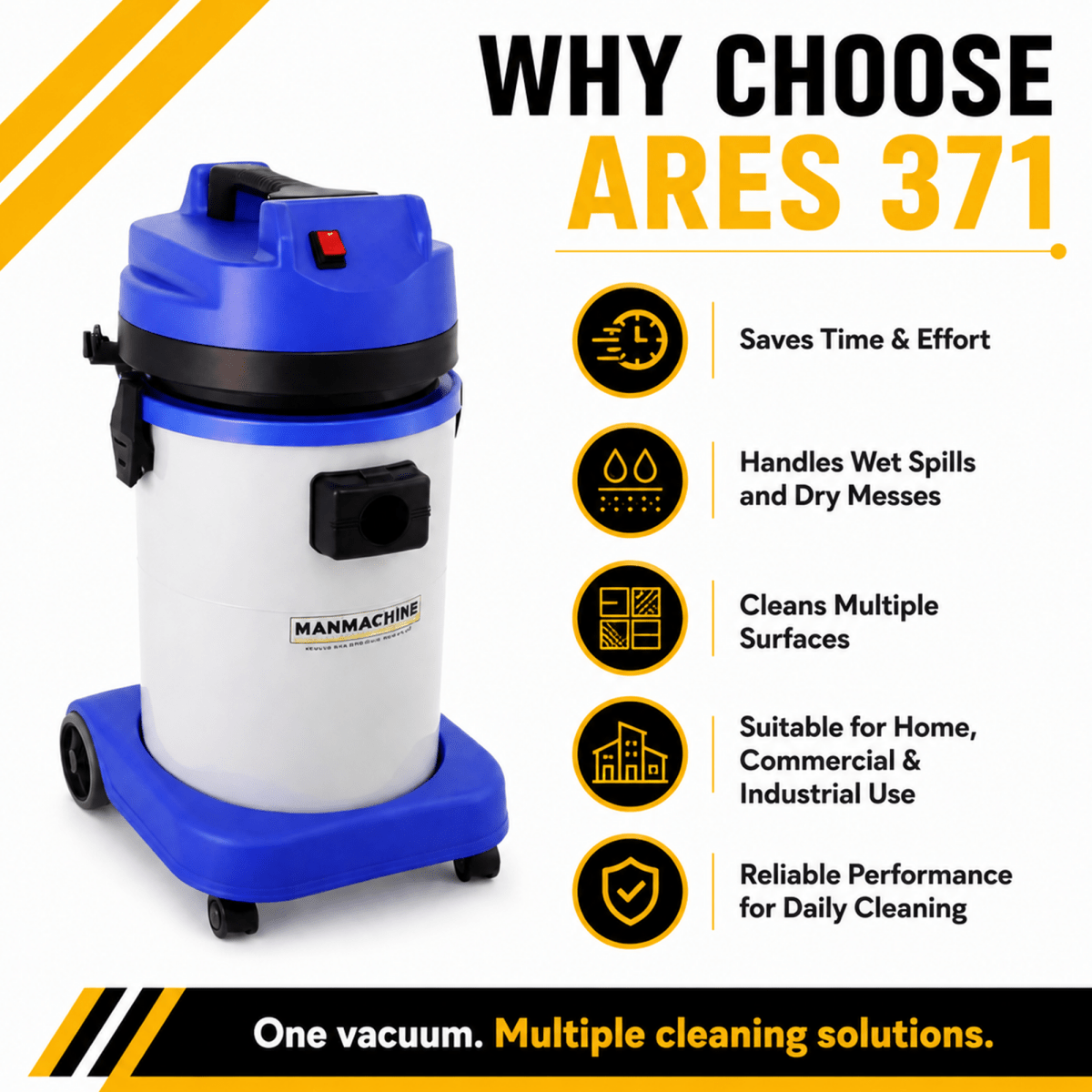 Manmachineworks ARES 371 Best Wet And Dry Car Vacuum Cleaner - Detailing Essentials