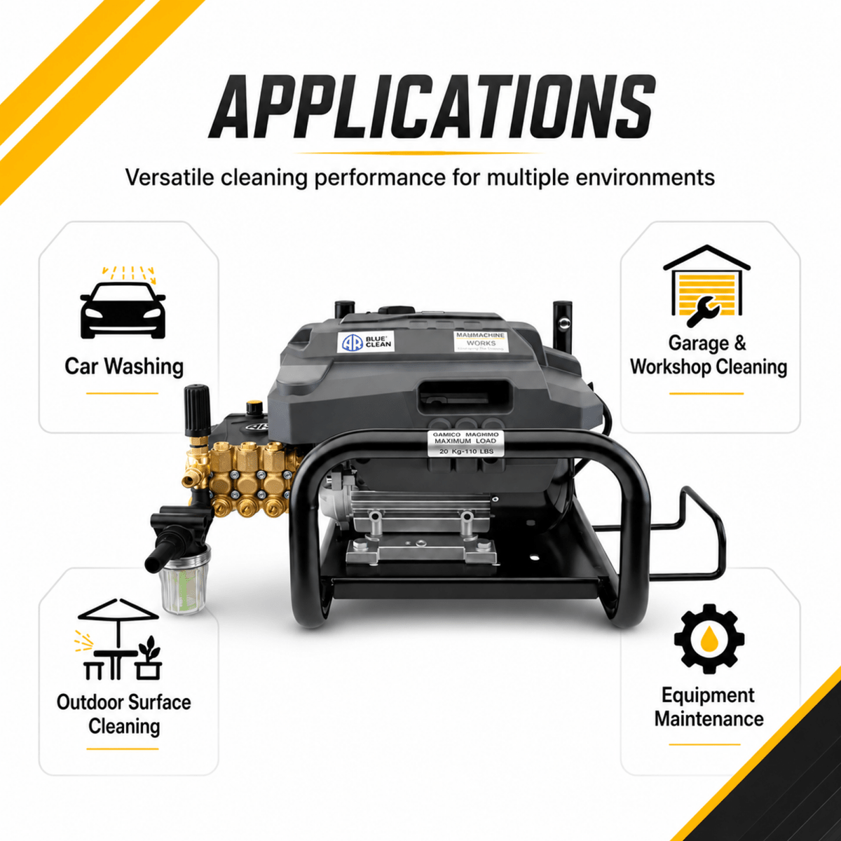 Manmachineworks HRC PRO 11.11 ET (single Phase) Car Washer - Detailing Essentials