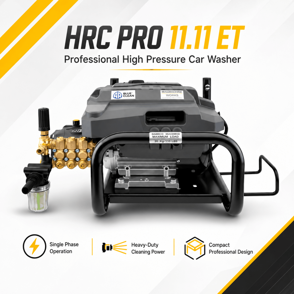 Manmachineworks HRC PRO 11.11 ET (single Phase) Car Washer - Detailing Essentials