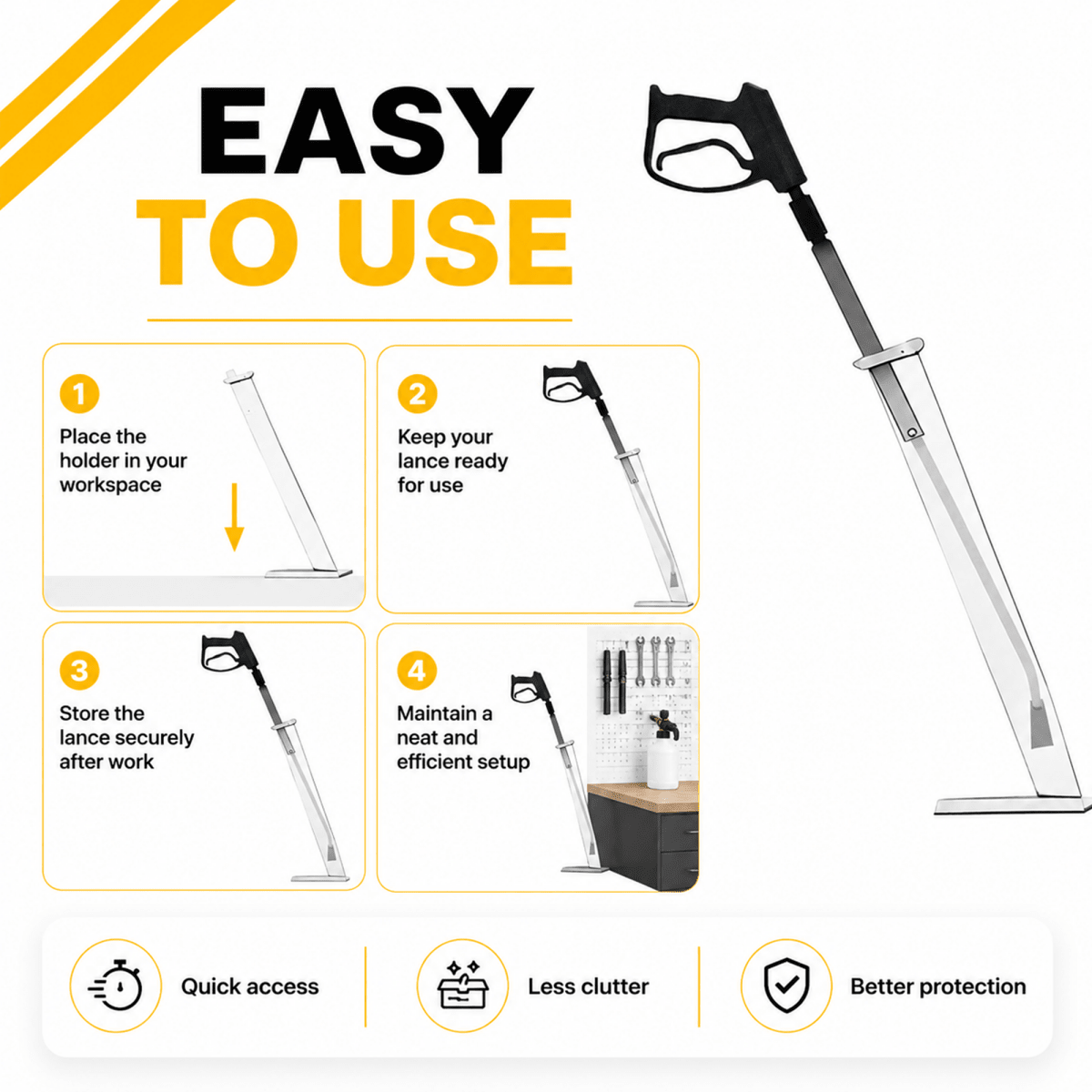 Manmachineworks Lance Holder for Secure Storage - Detailing Essentials