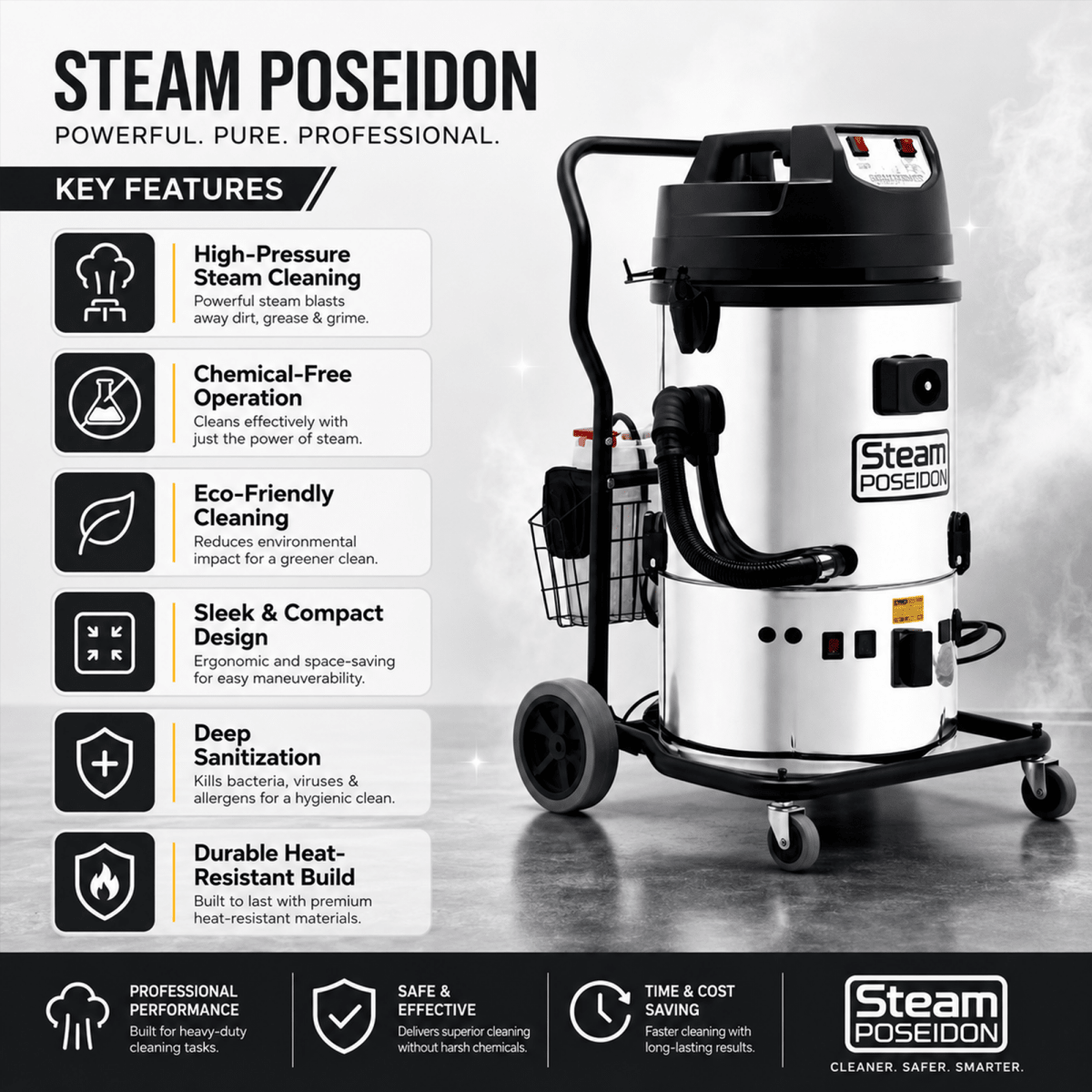 Manmachineworks Steam Poseidon High - performance Cleaning System - Detailing Essentials