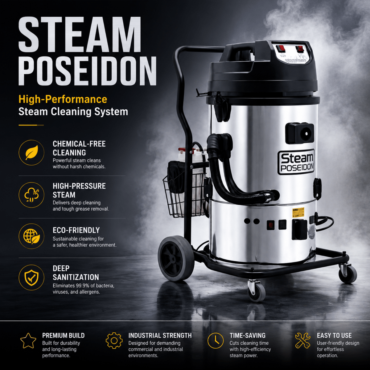 Manmachineworks Steam Poseidon High - performance Cleaning System - Detailing Essentials