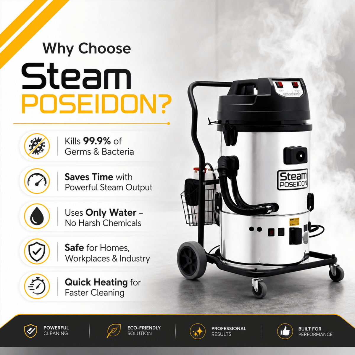 Manmachineworks Steam Poseidon High - performance Cleaning System - Detailing Essentials