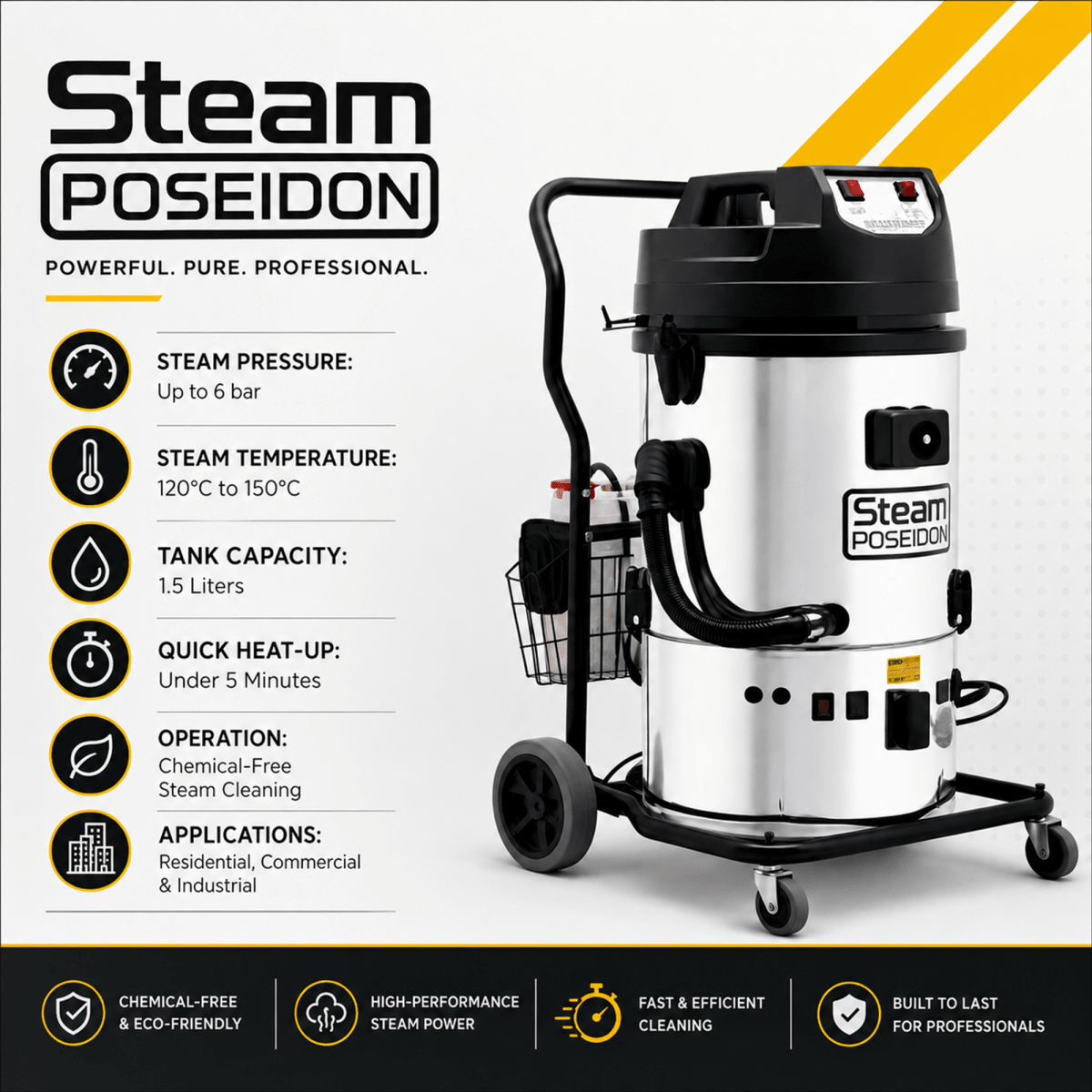 Manmachineworks Steam Poseidon High - performance Cleaning System - Detailing Essentials