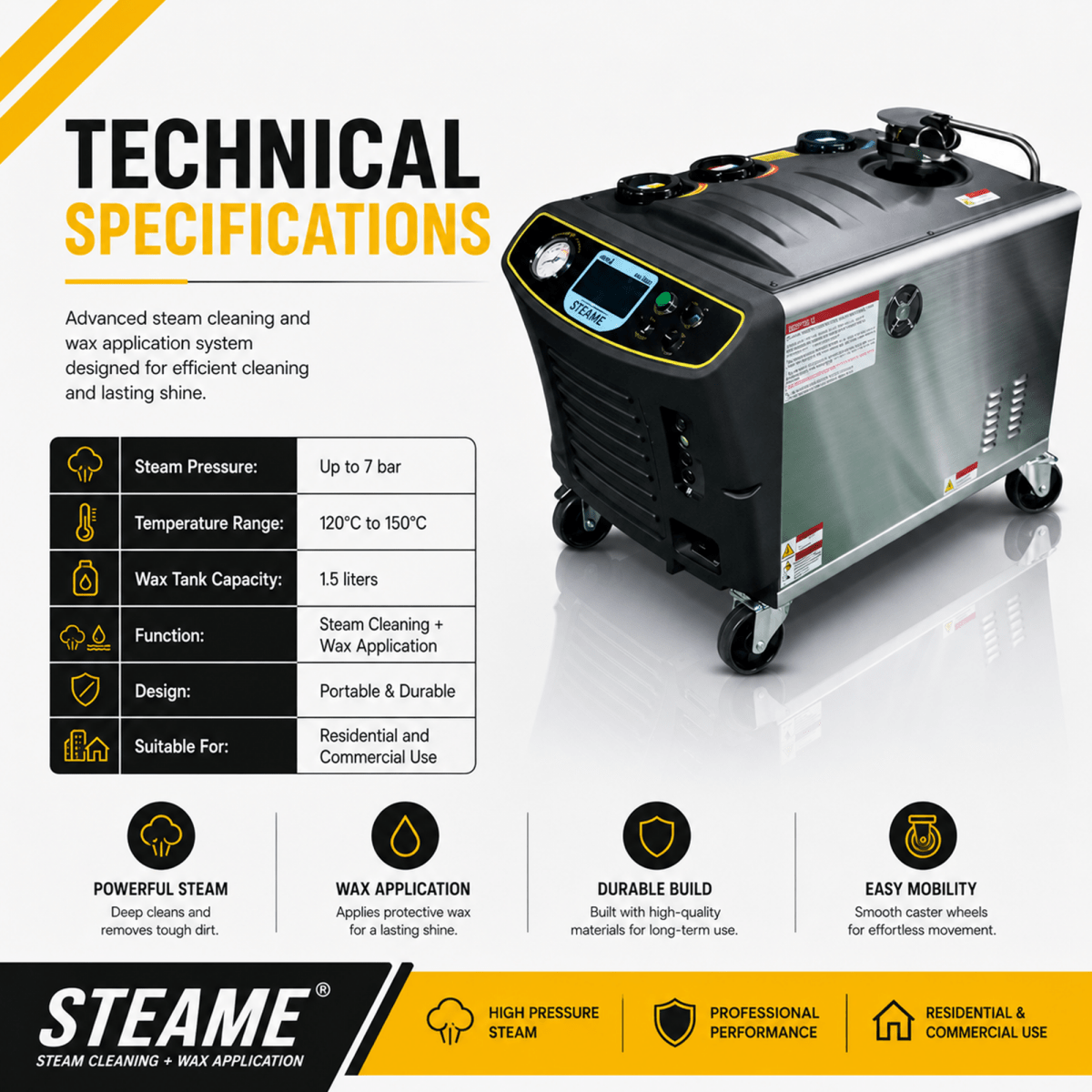 Manmachineworks Steamjet Wash And Wax Machine - Detailing Essentials