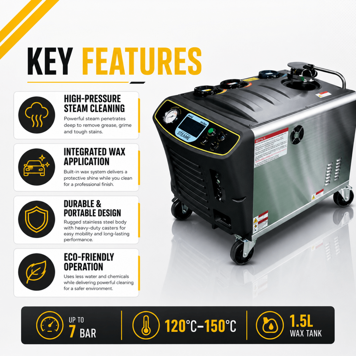 Manmachineworks Steamjet Wash And Wax Machine - Detailing Essentials