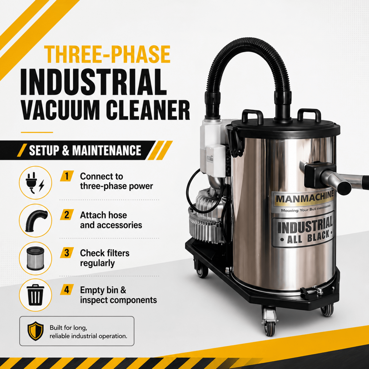 Manmachineworks Three - phase Industrial Vacuum Cleaner - Detailing Essentials
