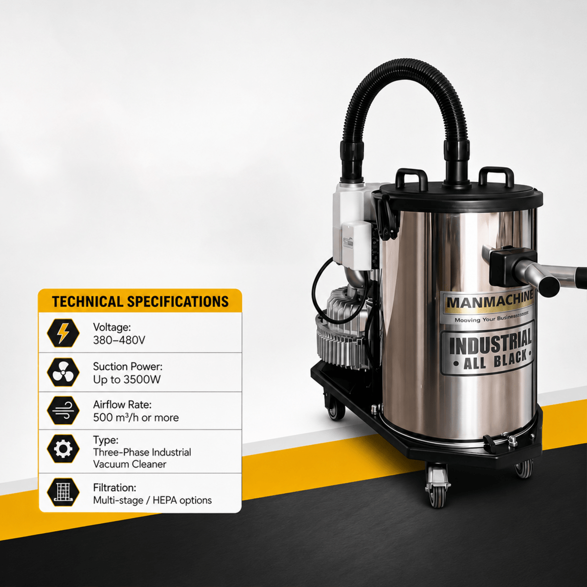 Manmachineworks Three - phase Industrial Vacuum Cleaner - Detailing Essentials