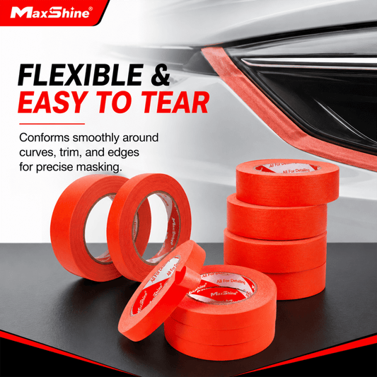 Maxshine Automotive Masking Tape (0.71 Inch By 165 Feet) And Masking Tape For Professional Detailing Tools - Detailing Essentials