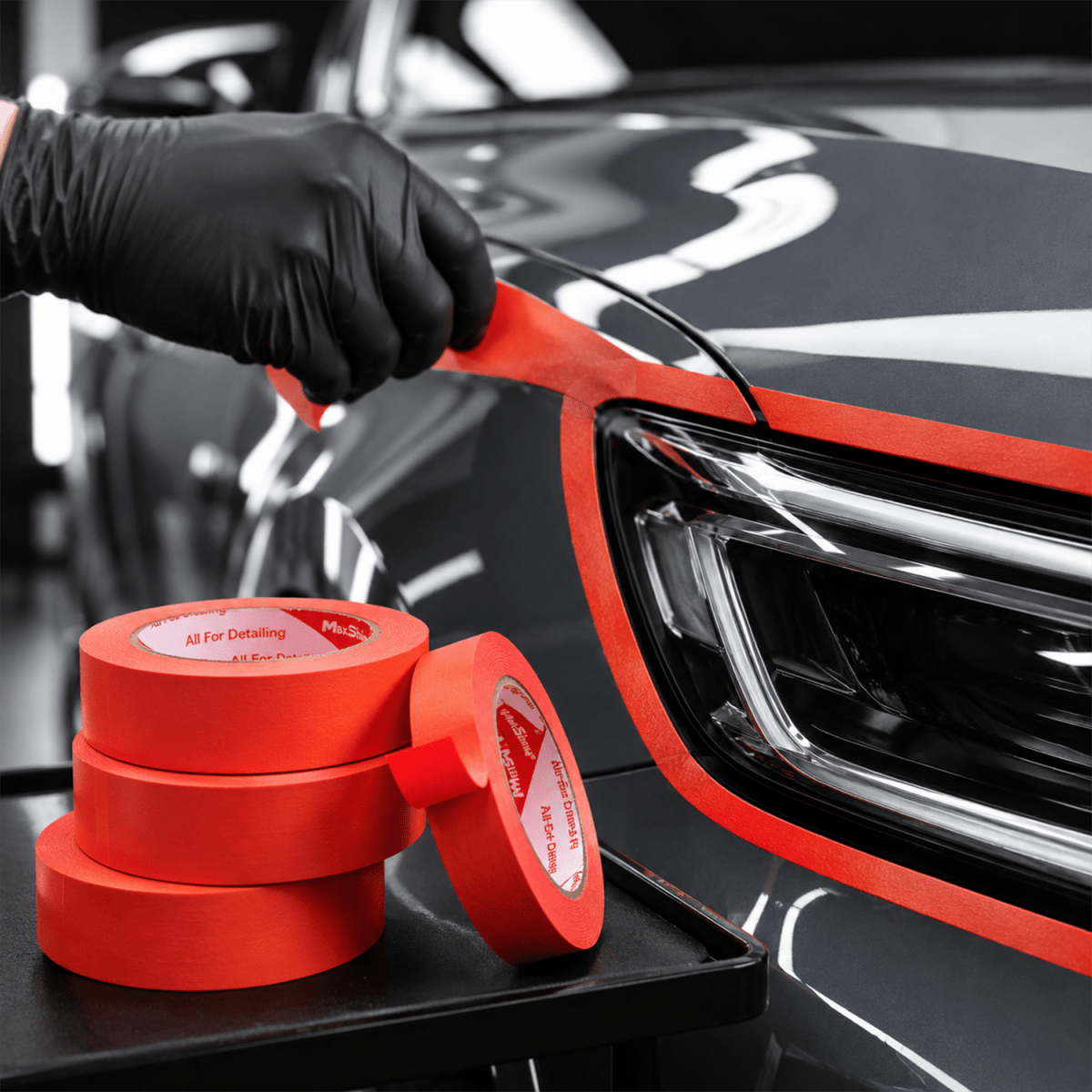 Maxshine Automotive Masking Tape (0.71 Inch By 165 Feet) And Masking Tape For Professional Detailing Tools - Detailing Essentials