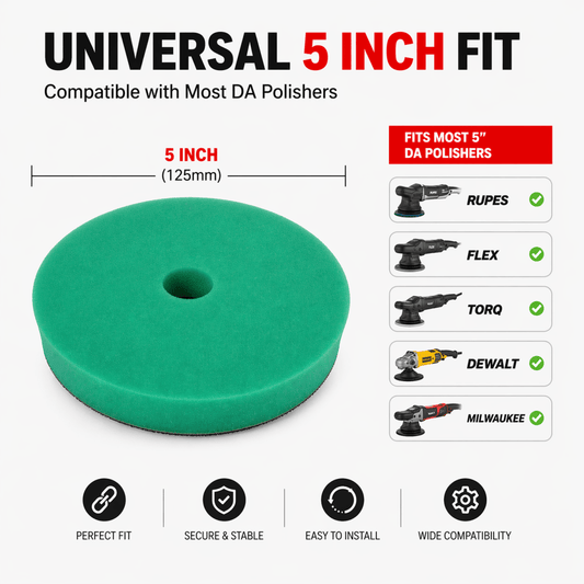 MaxShine Cross Cut Foam Pad Green Finishing | 3 Inch, 5 Inch & 6 Inch - Detailing Essentials