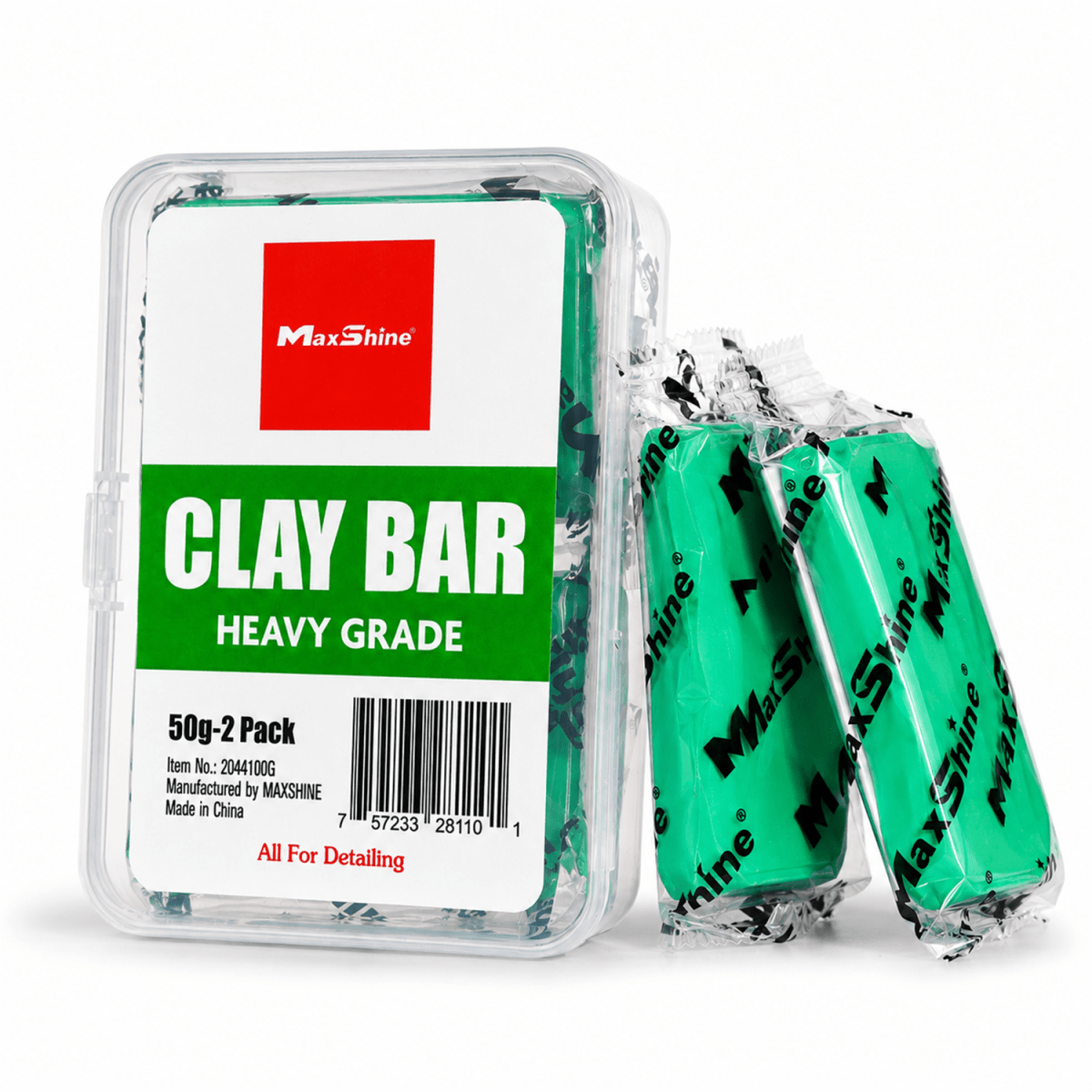 Maxshine Detailing Clay Bar - 100g Heavy (2x50gram) And Clay Bar For Professional Detailing Tools - Detailing Essentials