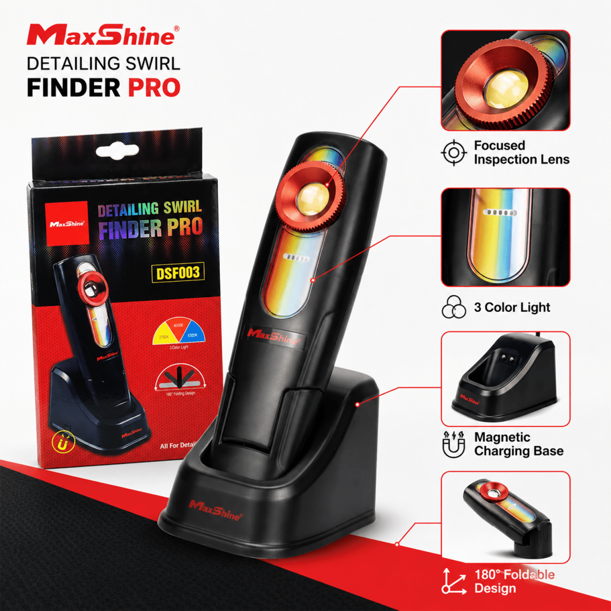 Maxshine Detailing Swirl Finder Pro And Swirl Finder For Professional Detailing Tools - Detailing Essentials