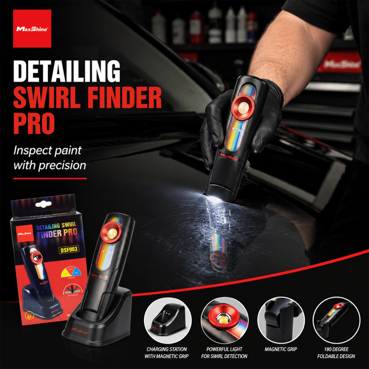 Maxshine Detailing Swirl Finder Pro And Swirl Finder For Professional Detailing Tools - Detailing Essentials