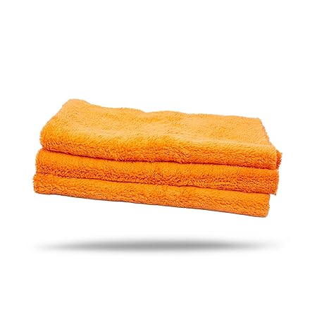 MaxShine Edgeless Orange Microfiber Towel 600 GSM | 40x40cm Pack of 3 - Detailing Essentials
