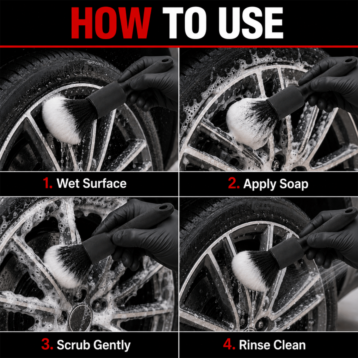 Maxshine ESS Detailing Brush Combo - Ultra Soft - Detailing Essentials