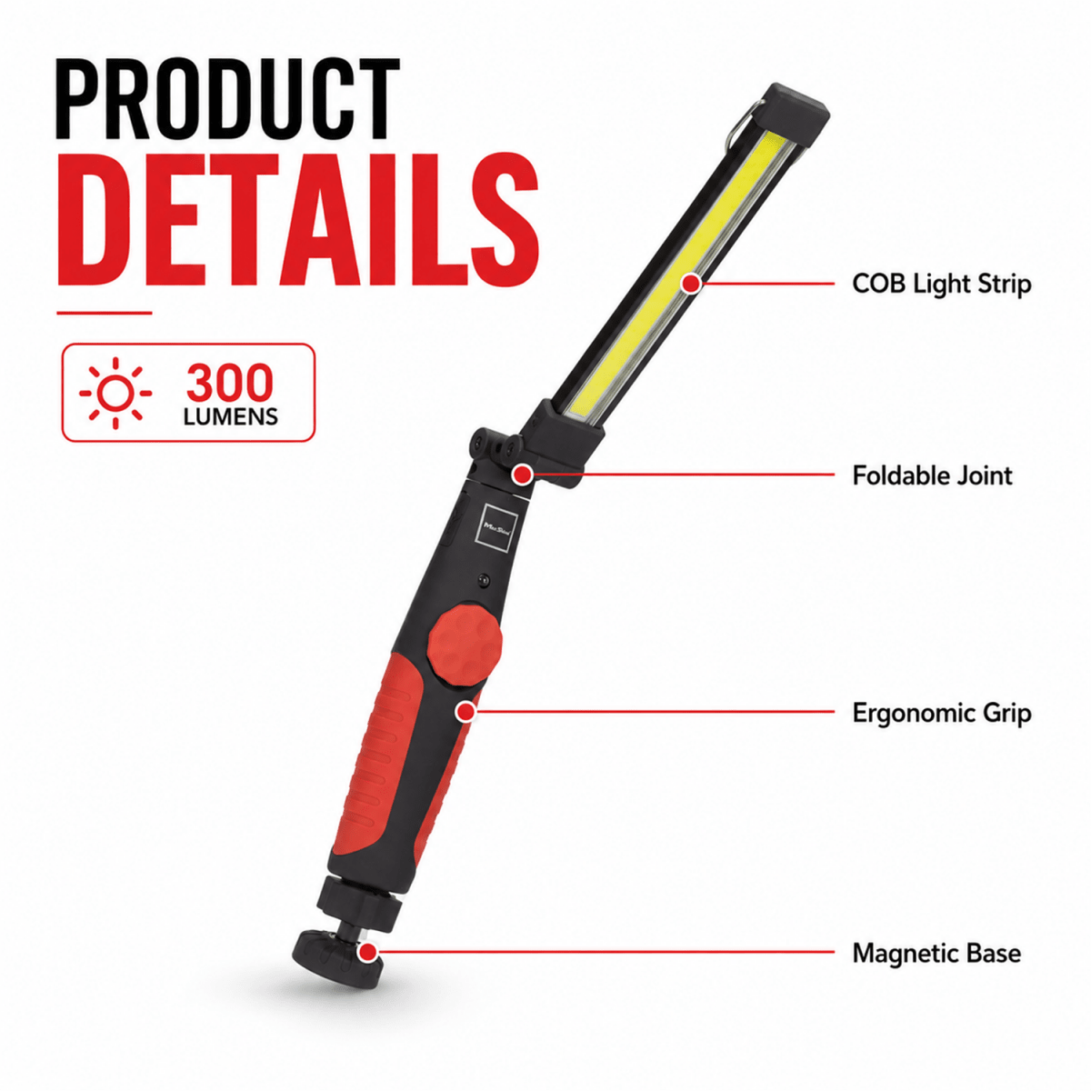 Maxshine Foldable Paint Inspection Light/swirl Finder And Swirl Finder For Professional Detailing Tools - Detailing Essentials