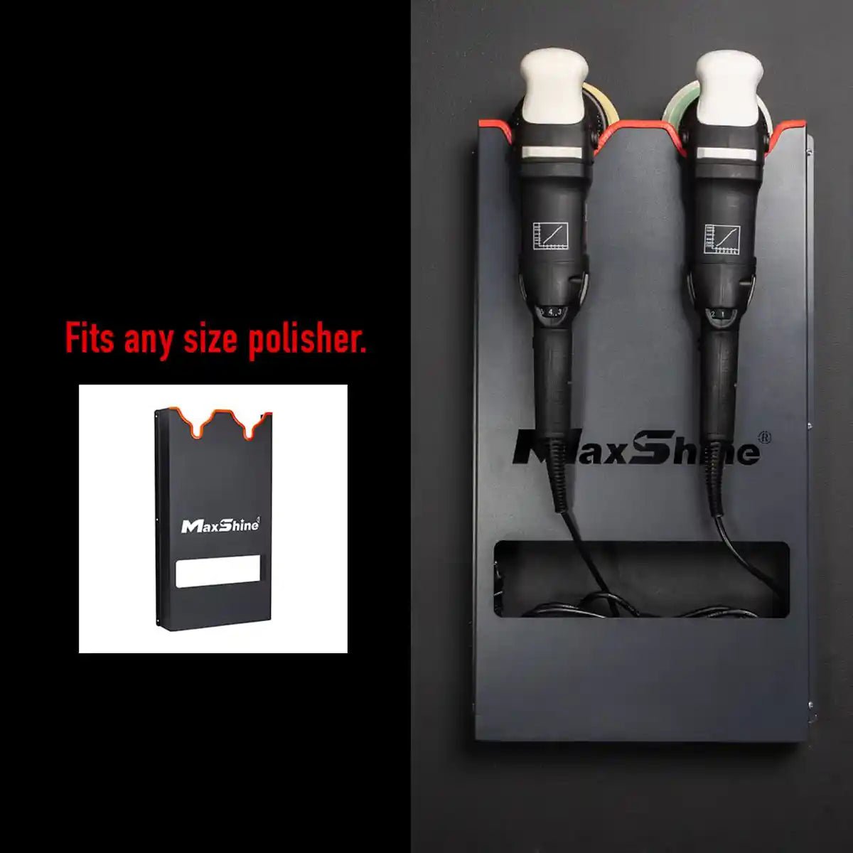 Maxshine Machine Polisher Wall Holder - Double And Holder For Professional Detailing Tools - Detailing Essentials