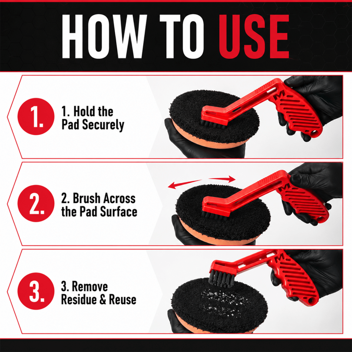 Maxshine Pad Conditioning Brush And Brush For Professional Detailing Tools - Detailing Essentials