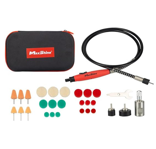 MaxShine ShineMaster MN01 Mini Polisher Kit | Compact Car & Bike Detailing Machine - Detailing Essentials