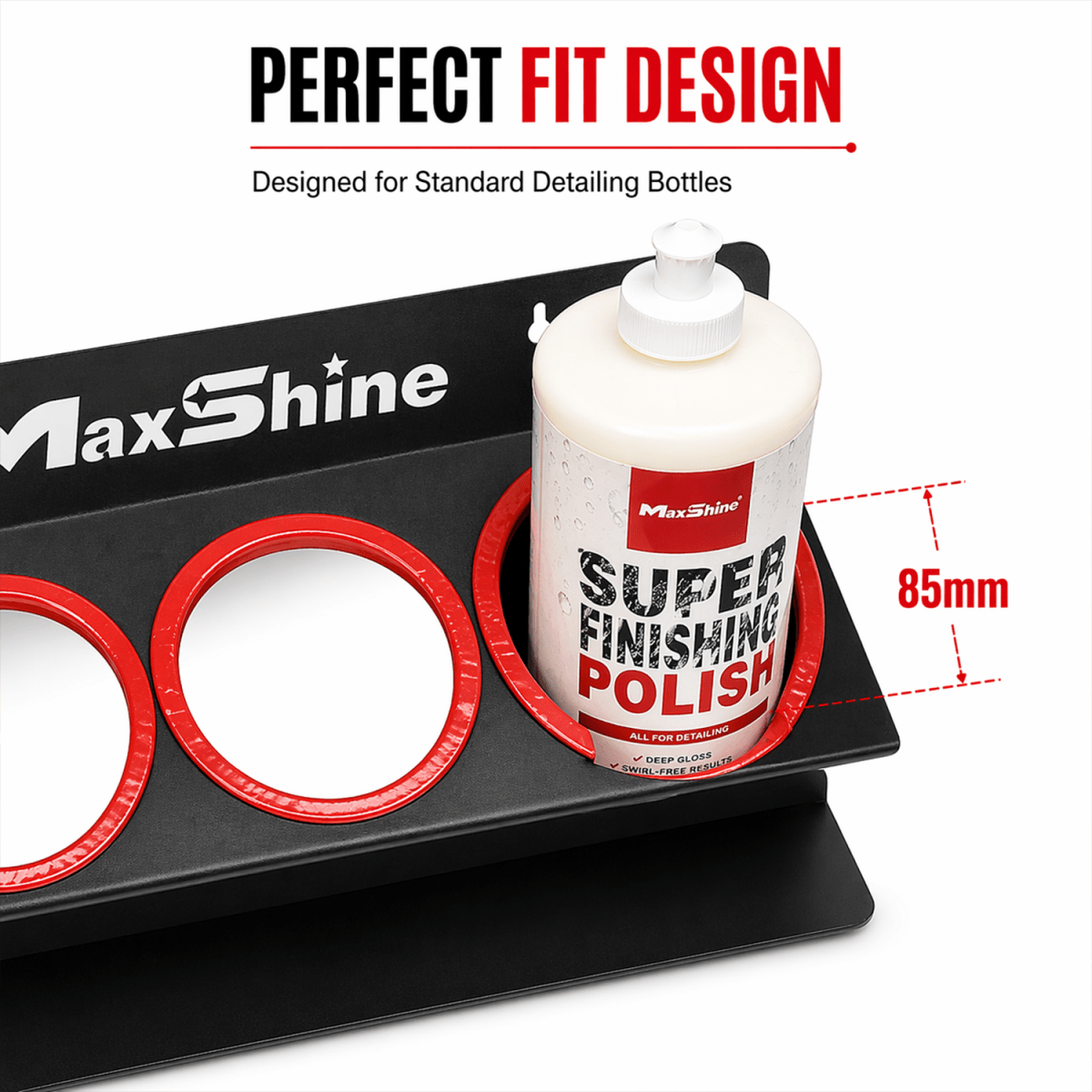 Maxshine Spray Bottle And Compound Holder And Wall Mounted Organizer For Detailing Tools - Detailing Essentials