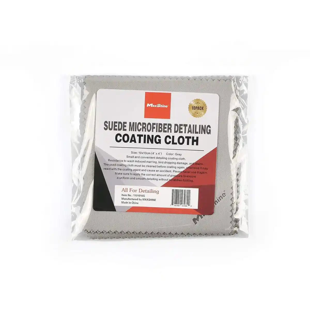 Maxshine Suede Microfiber Detailing Coating Cloth 10*10cm 10pcs/pack And Cloth For Professional Detailing Tools - Detailing Essentials