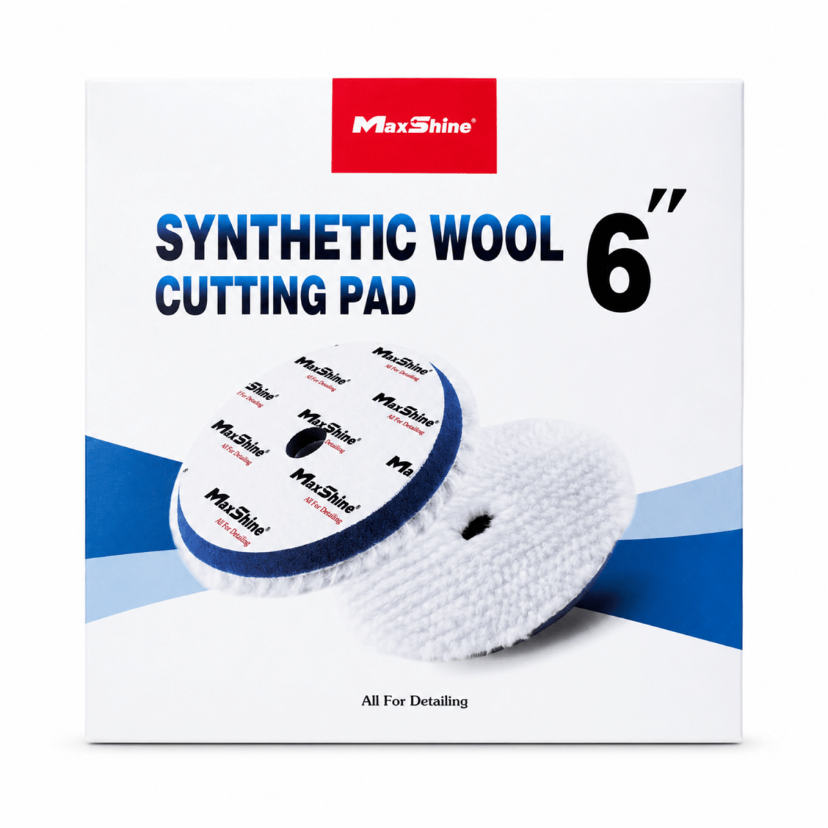 Maxshine Synthetic Wool Cutting Pad - 6 Inch And Wool Pad For Professional Detailing Tools - Detailing Essentials