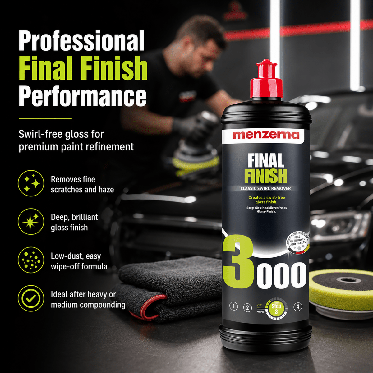 Menzerna Final Finish 3000 – High Gloss Car Polish - Detailing Essentials