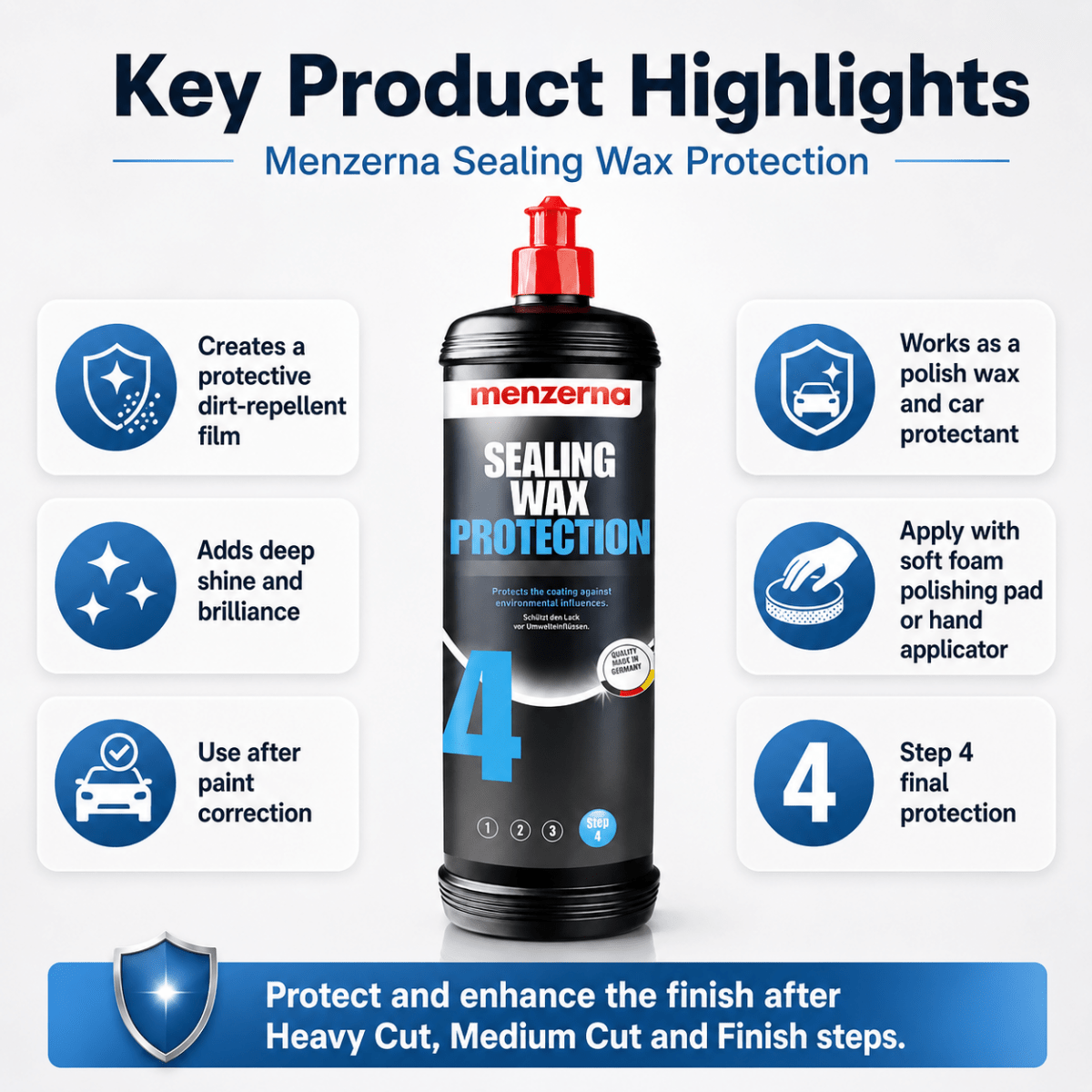 Menzerna Sealing Wax Protection for Car Paint - Detailing Essentials