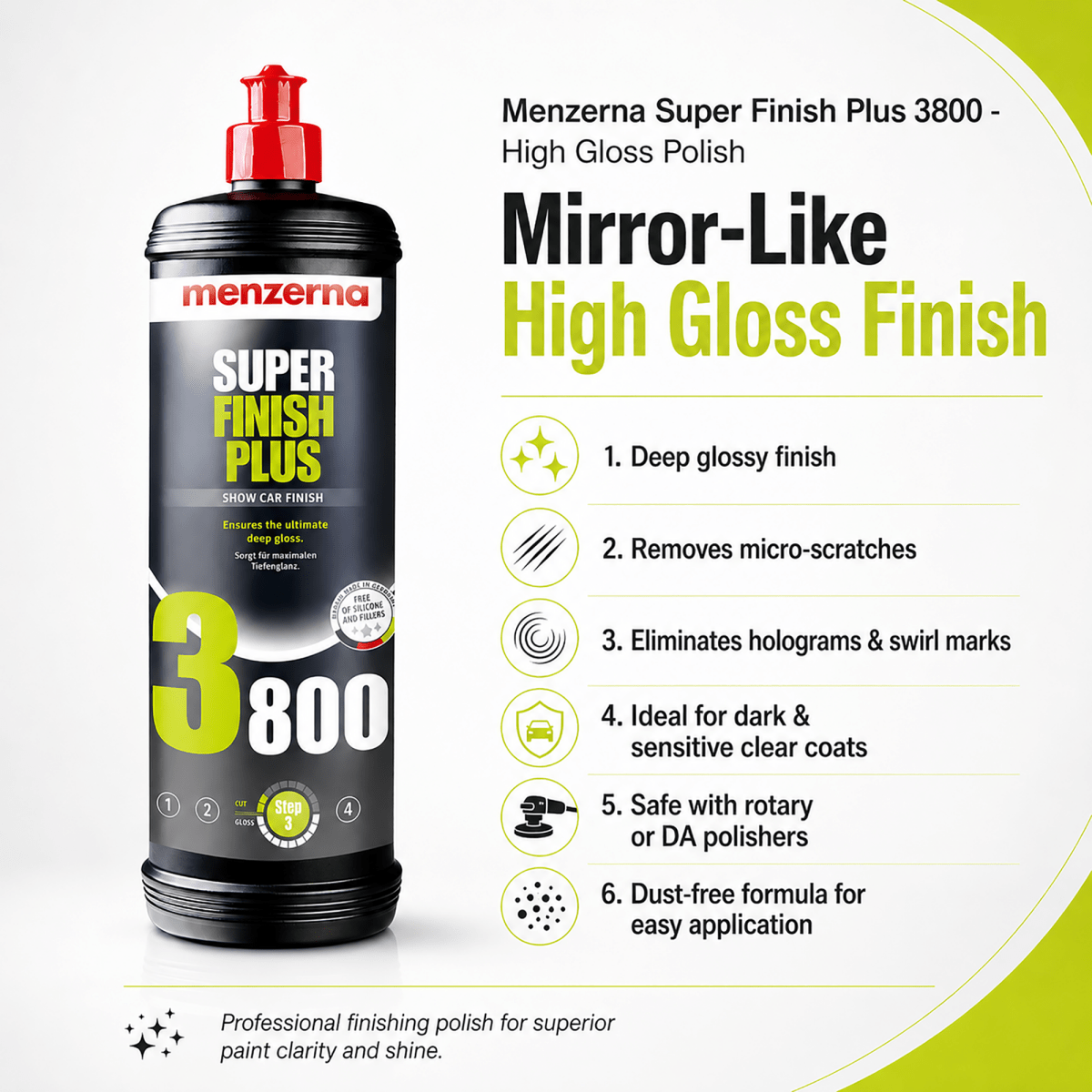 Menzerna Super Finish Plus 3800 - High Gloss Polish - Detailing Essentials