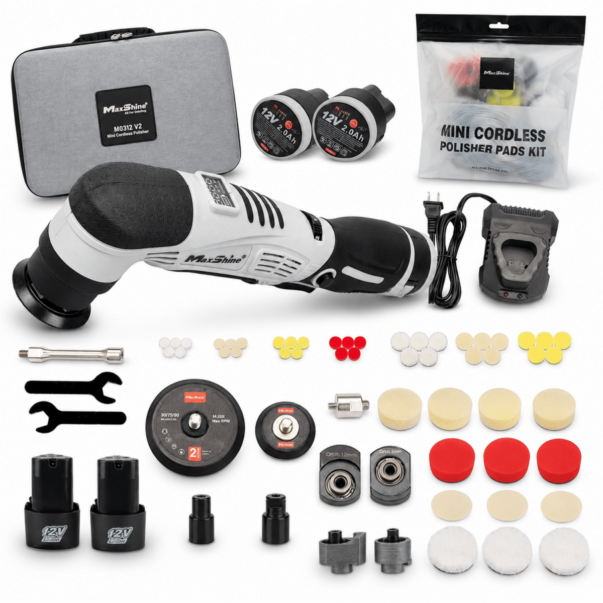 Mini Cordless Polisher Pads Kit | Professional Detailing Pads Kit - Detailing Essentials
